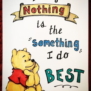 Adorable Winnie The Pooh Drawing Print