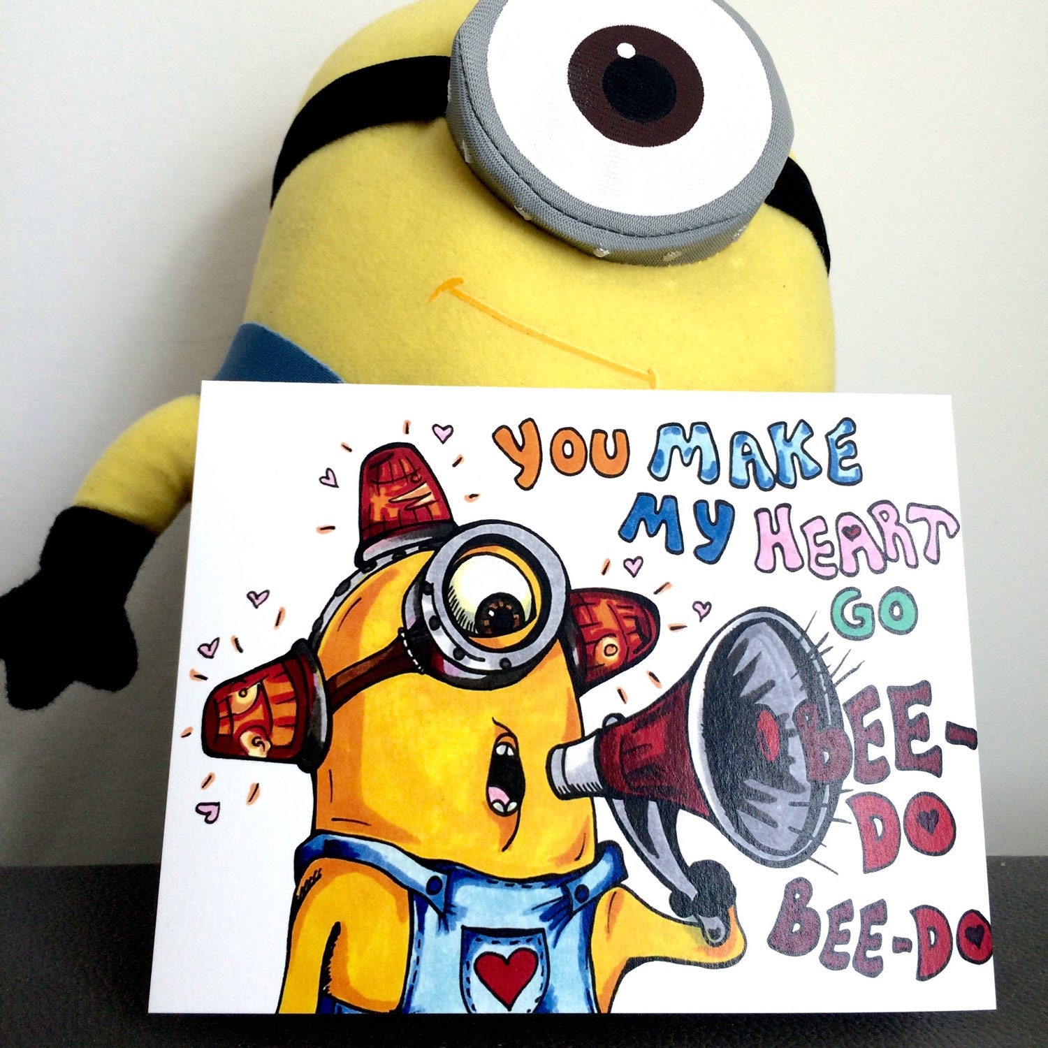 Beedo Minion Style Megaphone Colour-in Cutout Party Idea 