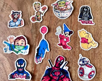 Hand-drawn designed Vinyl Stickers