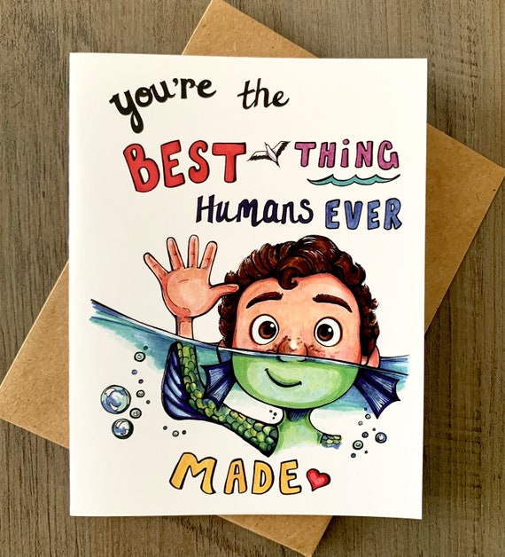 Super Adorable luca Friendship/birthday/love/anniversary Card Blank Inside  