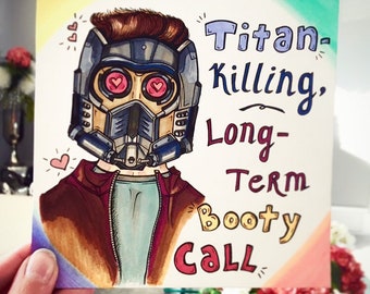 Super Adorable Star Lord Infinity War Valentine Love Note