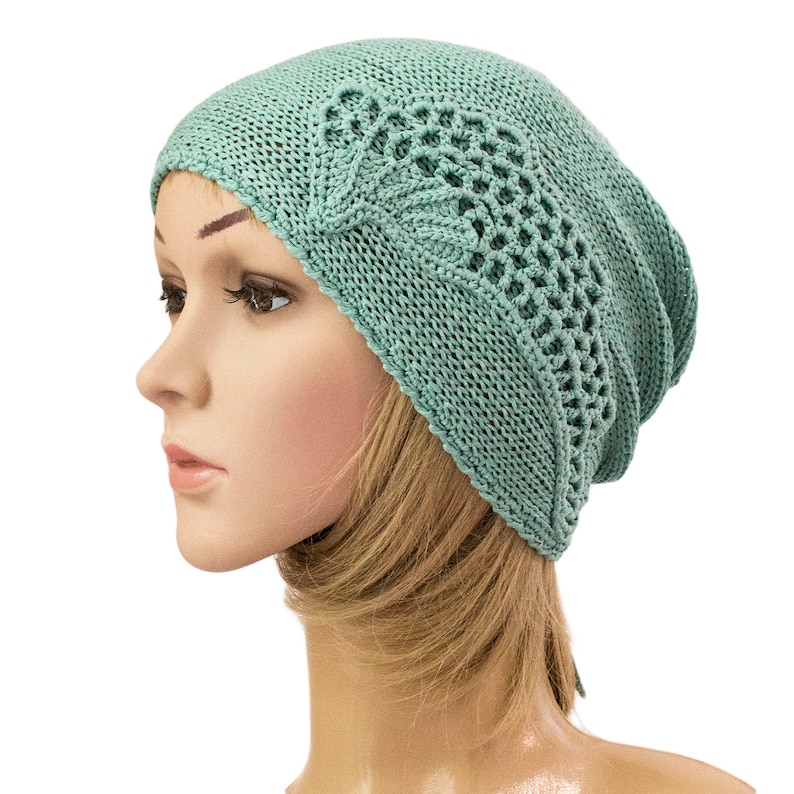 Summer beanie hat Summer hats women turquoise knitted summer Etsy