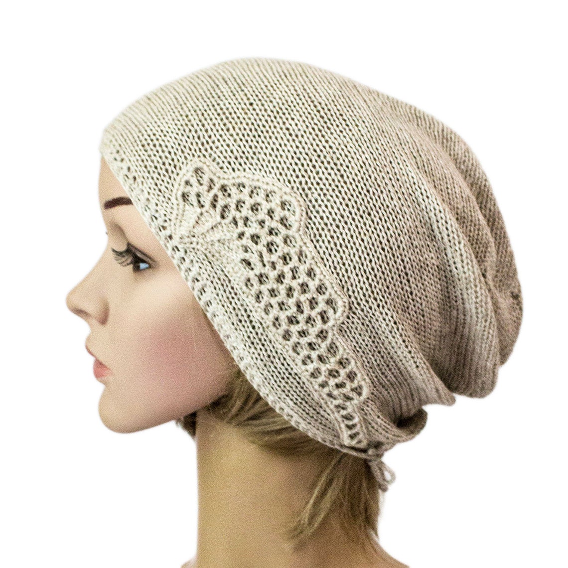 Summer hats women Summer beanie hat gray linen knitted Etsy