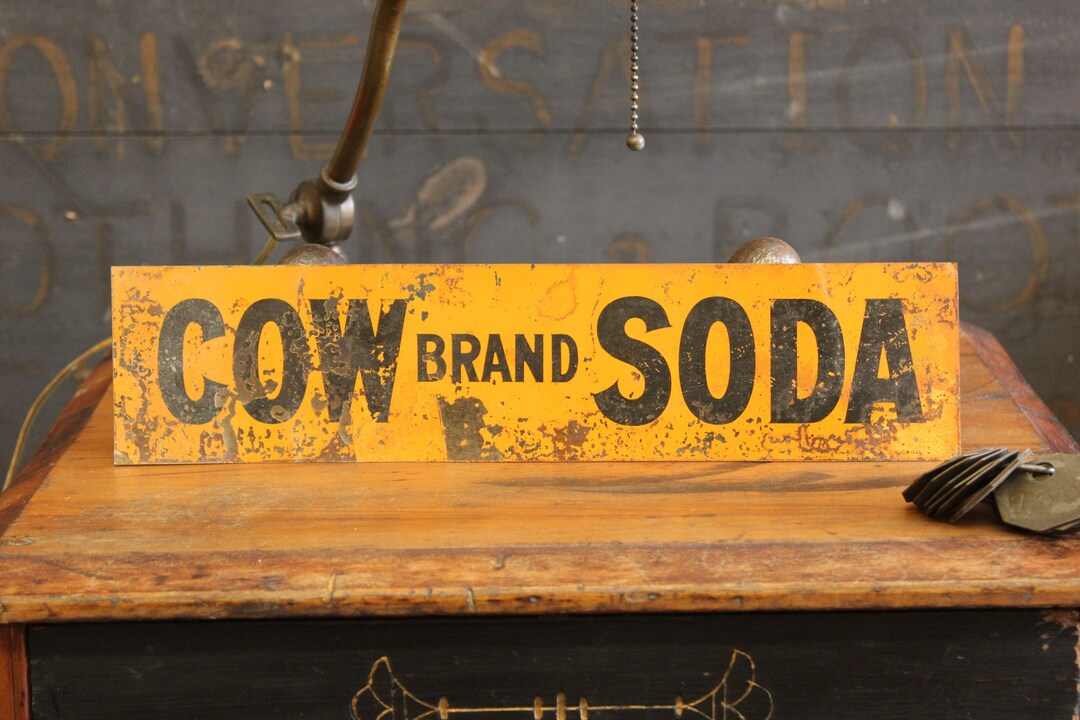 C.1880s Early Original Cow Brand Baking Soda Tin Advertising Etsy