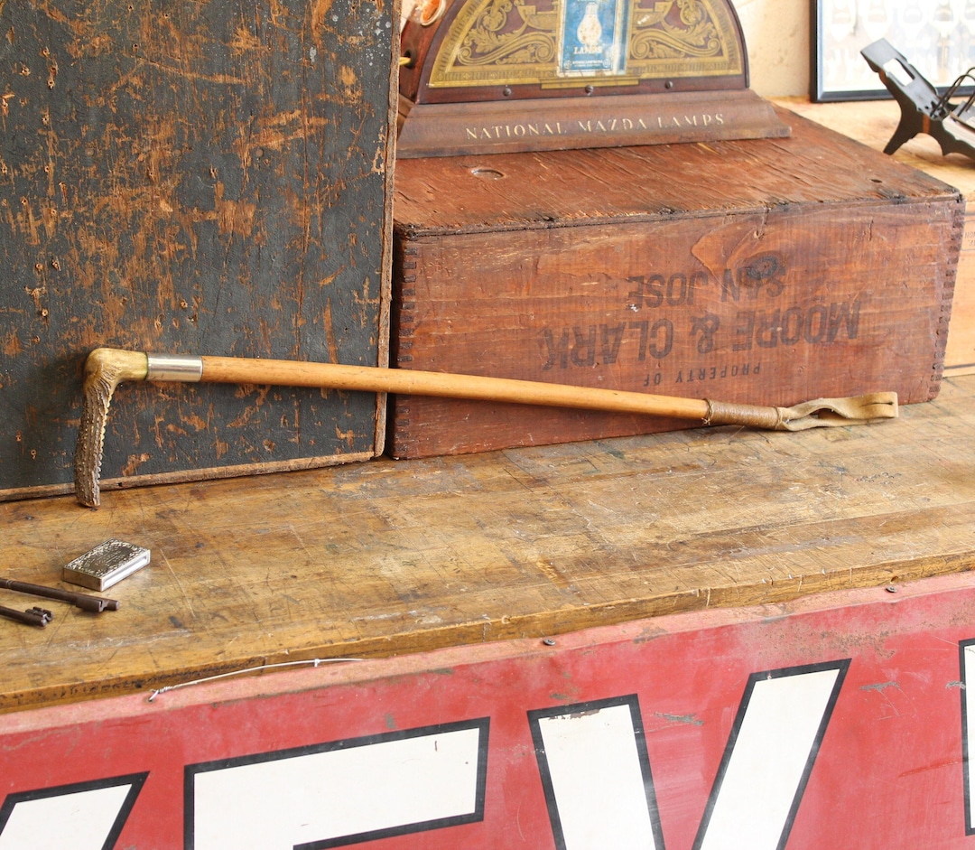 C.1910s Antique Riding Crop/ Cane Fruitwood/ Sterling Silver/ Bone - Etsy
