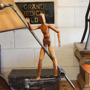 Vintage Wooden Artists Mannequin Model Articulating - 1970s