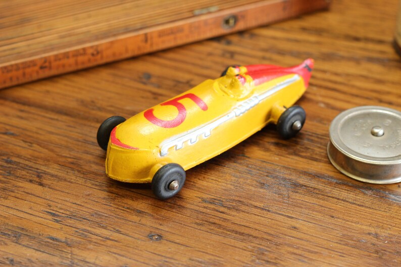 Antique Vintage Sun Rubber Co Racing Car Toy Racer 5 1940s Etsy