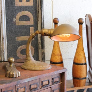 Art Nouveau Antique Industrial Deco Desk/ Table Lamp/ Light