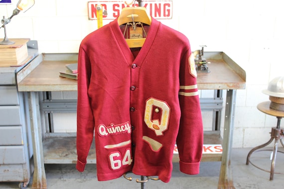 Excellent Cond Vintage 1960s Letterman Cardigan Sw