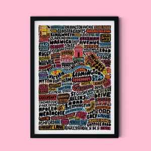 Royal Leamington Spa Typographic Print // Wall Art // Art Print