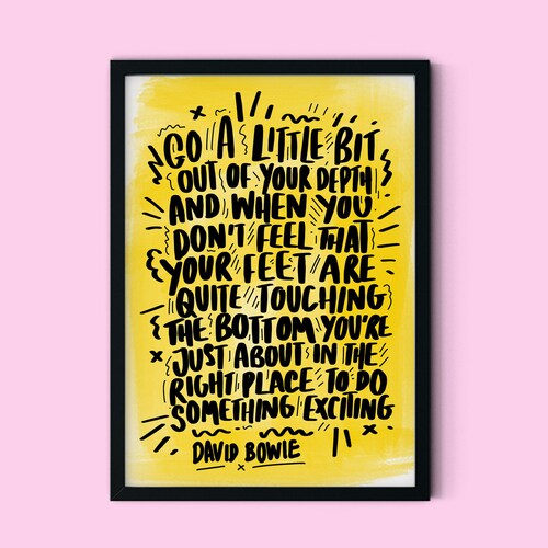 Bowie Quote Print We Can Be Heroes Art Print Wall Decor Home Etsy
