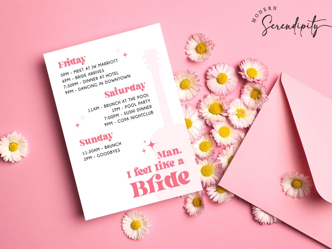 Nashville Bachelorette Party Invitation Let's Go Girls Bachelorette