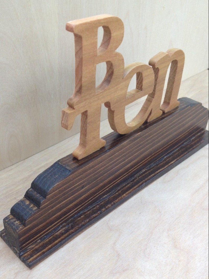 Custom Name Plate Wood Name Plate Desk Name Plate Etsy