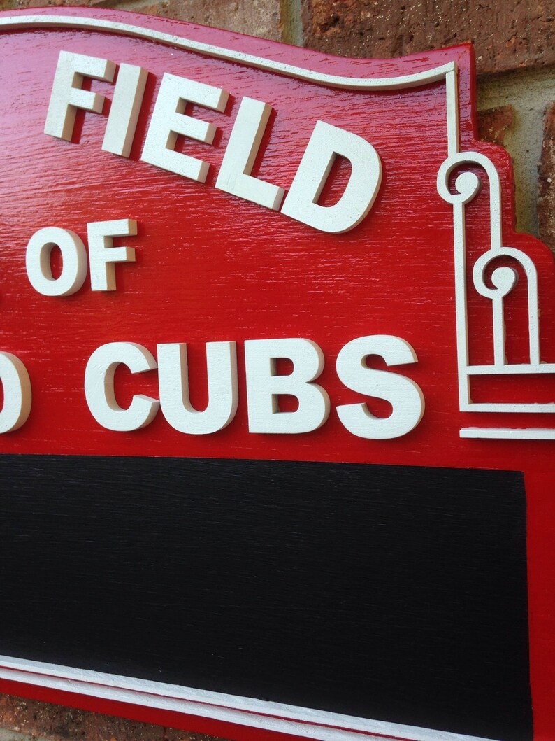 Chicago Cubs Sign Man Cave Sign Sports Sign Etsy