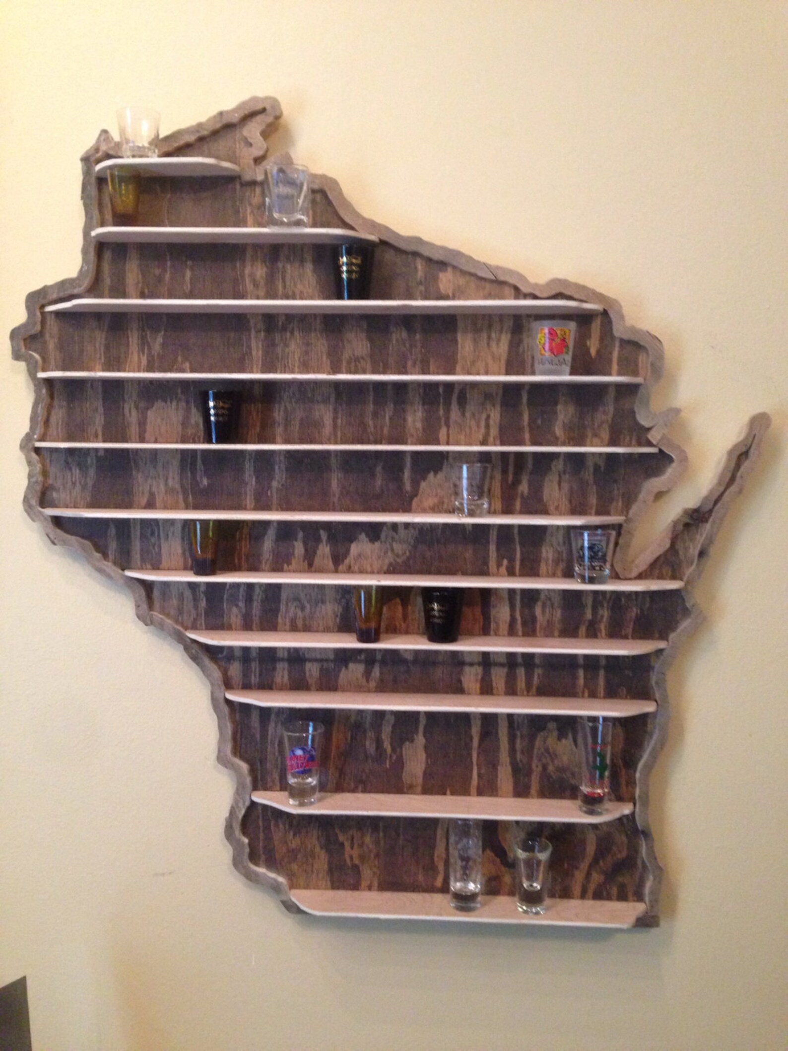 Wisconsin Shot Glass Shelf Etsy