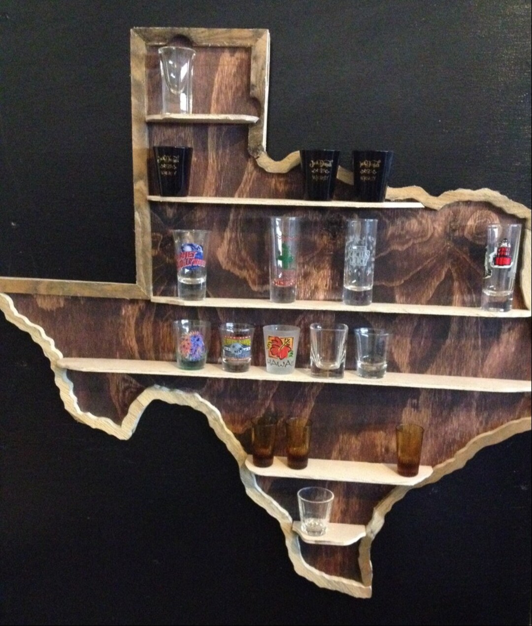 Texas Shot Glass Shelf 24 Etsy