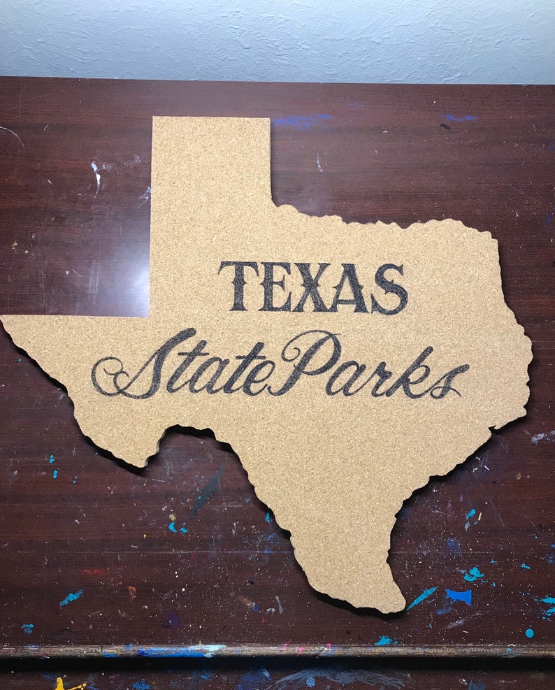 State Cork Board Bulletin Board Map Bulletin Board Texas Etsy