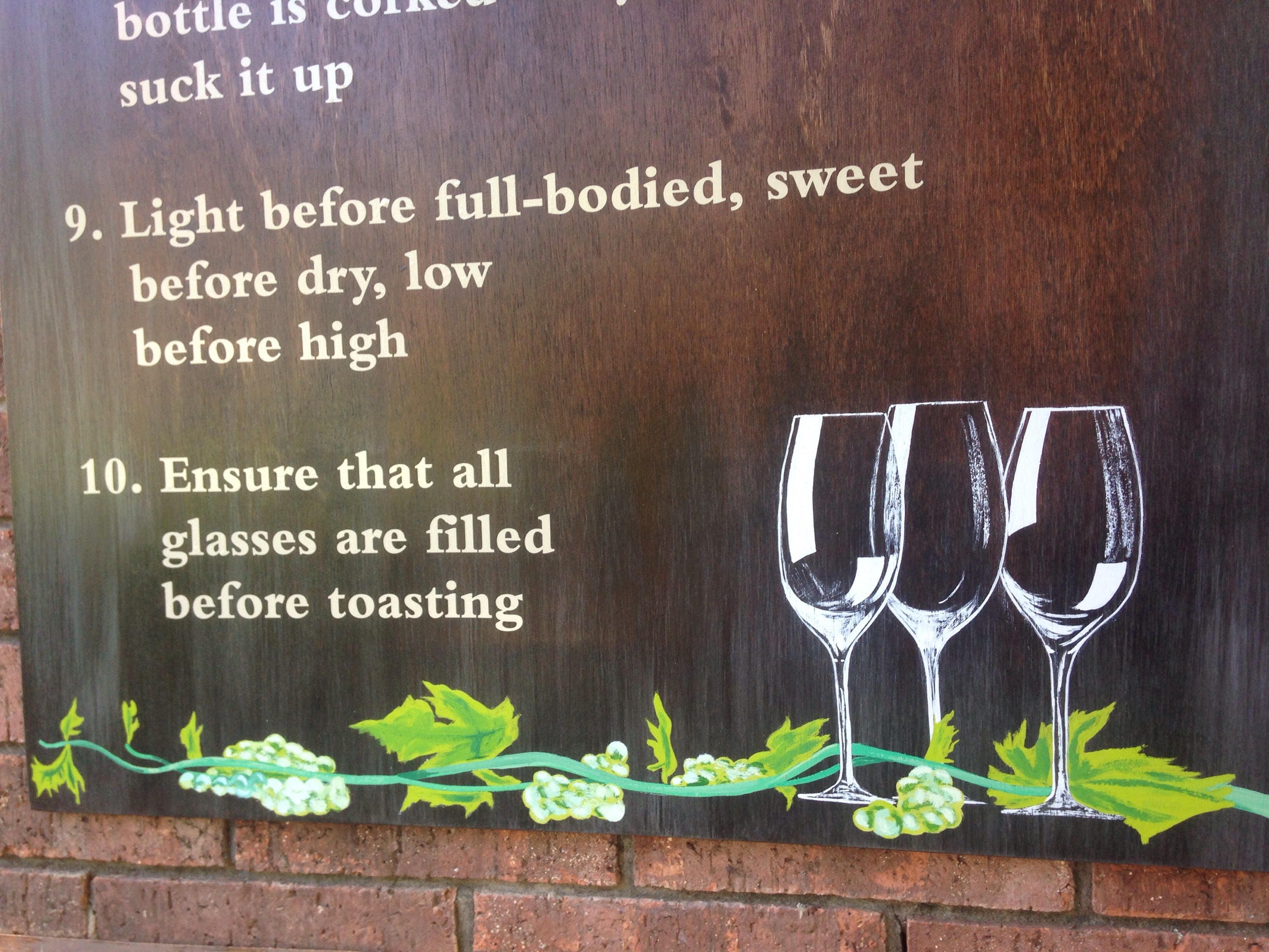 Wine Rules Sign Etsy