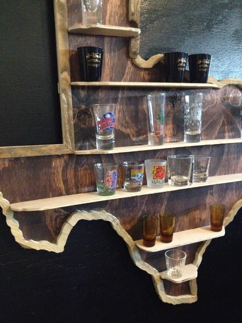 Texas Shot Glass Shelf 24 Etsy