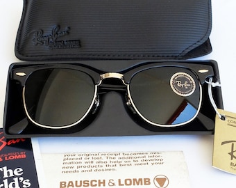 Vintage B&L RAY BAN Clubmaster Ebony Sonnenbrille