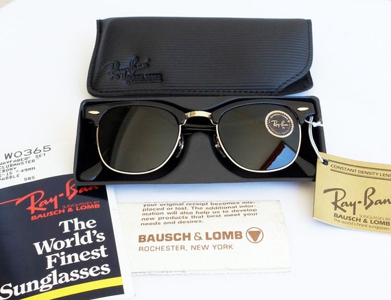 Vintage B&L RAY BAN Clubmaster Ebony Sunglasses