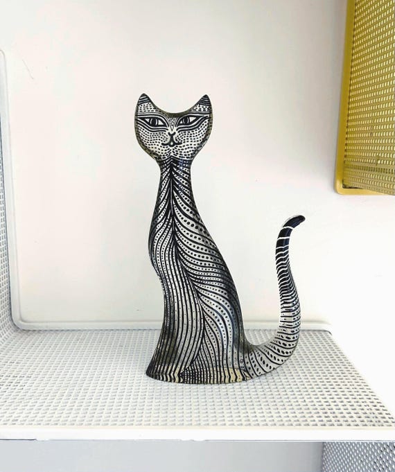 Large Lucite Op Art Cat by ABRAHAM PALATNIK