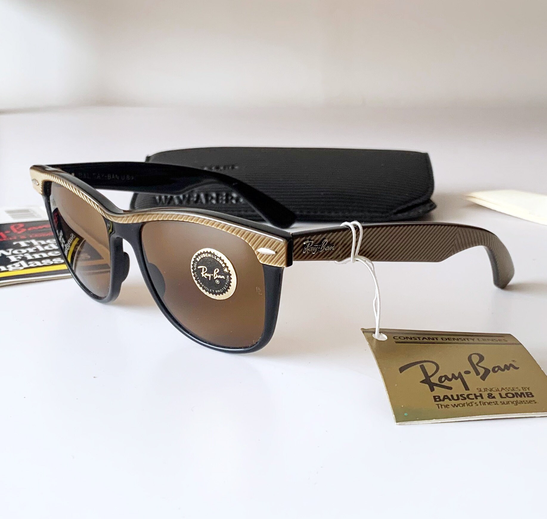 Vintage 80s B&L RAY-BAN Wayfarer II W0495 54mm Sunglasses