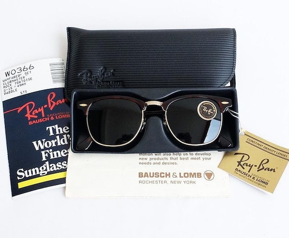 Vintage Nos B&L RAY BAN Clubmaster Sunglasses