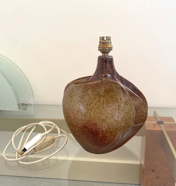 70s Glazed Ceramic Lamp Base by TIM ORR