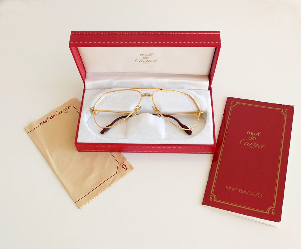 vintage cartier vendome santos sunglasses