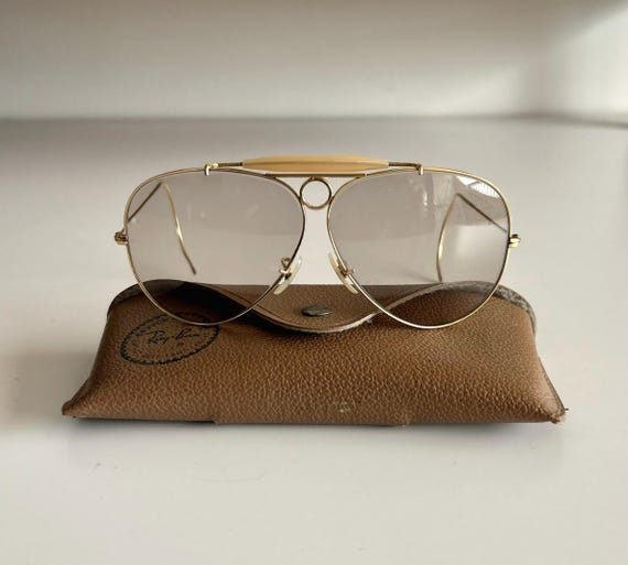 Vintage 70s RAY BAN B&L Shooter 62mm Ambermatic Sunglasses