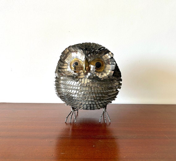 Vintage Huge Brutalist Owl Sculpture by Sergio BUSTAMANTE