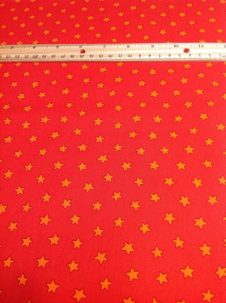 Pete the Cat by James Dean with Merrymakers Orange Star Fabric by the Yard