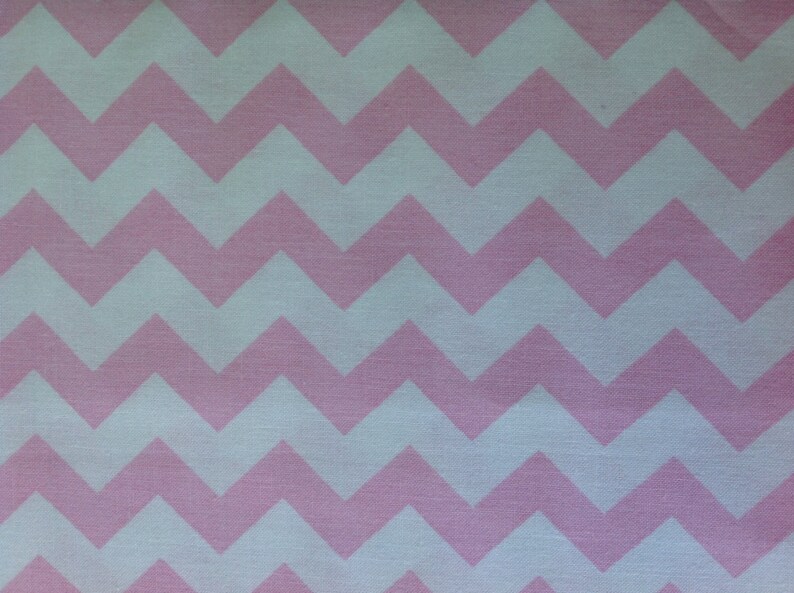 Pink and White Fabric With Chevron Design Fabric by the Yard Etsy