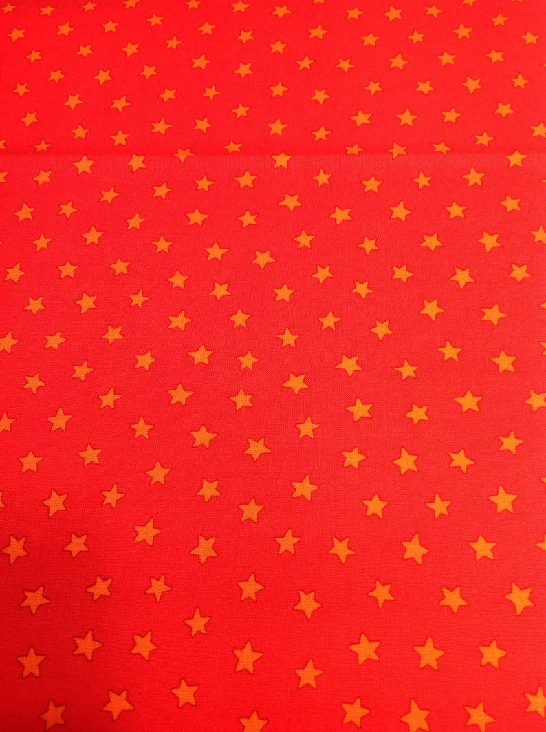 Pete the Cat by James Dean with Merrymakers Orange Star Fabric by the Yard