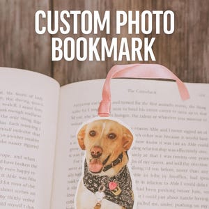 Custom Photo Bookmark – Personalized Dog & Cat Bookmark, Pet Lover Gift, Memorial Bookmark, Personalized Book Gift for Readers image 1