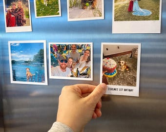 Custom Photo Magnets: Polaroid Style Fridge Decor