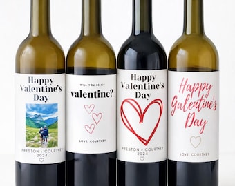 Personalized Valentine's Day Wine Label: Custom Photo Gift