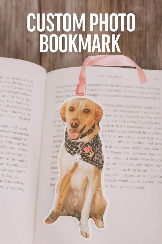Custom Photo Bookmark – Personalized Dog & Cat Bookmark, Pet Lover Gift, Memorial Bookmark, Personalized Book Gift for Readers