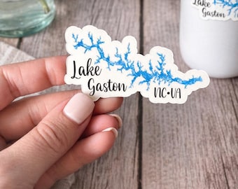 Lake Gaston Vinyl Sticker | Lake Gaston Map Magnet