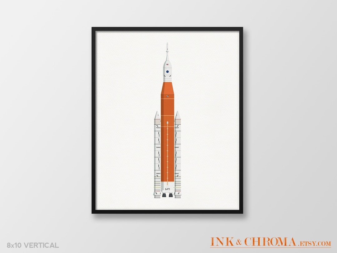 SLSロケットプリント：アルテミス計画、NASA宇宙アート - Etsy 日本