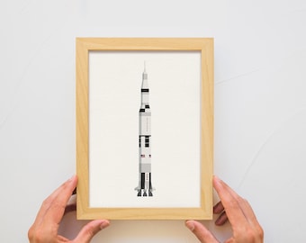 Saturn V Rocket Print: NASA Apollo Mission Art