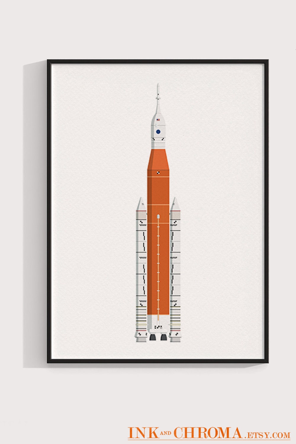 SLSロケットプリント：アルテミス計画、NASA宇宙アート - Etsy 日本