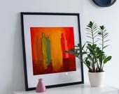 Conversation, Wall Art Print of Original Oil Painting, Original contemporary art, wall decor