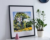 After Cezanne print, Wall Art Print of Original Oil Painting, Original contemporary art, wall decor