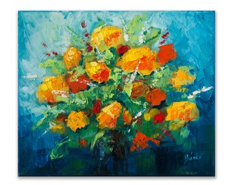Original oil painting on canvas Flowers Contemporary Painting Oil Painting Original contemporary art wall decor art painting