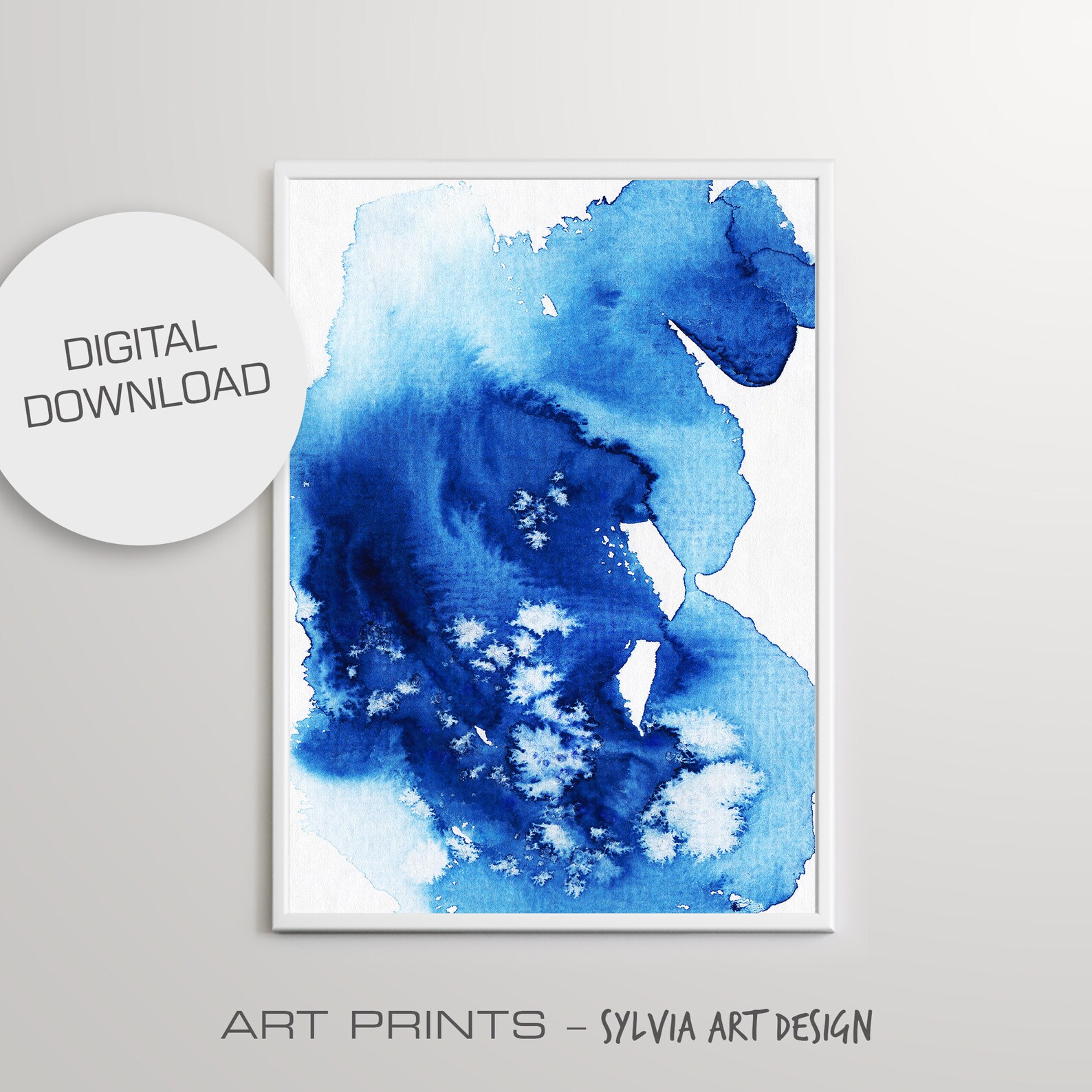 Abstract Printable Digital Poster Watercolor Downloadable Etsy