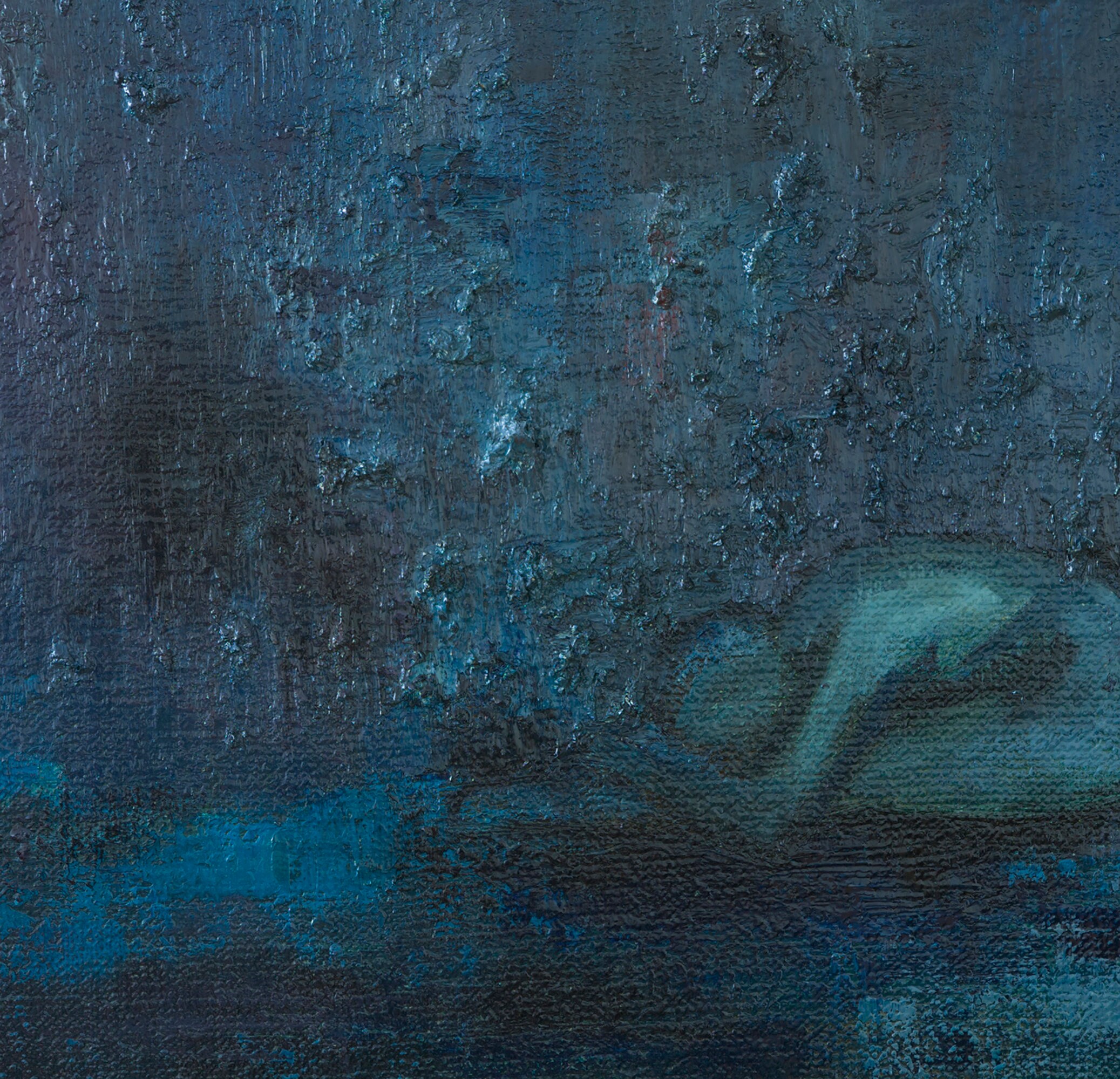 Figurative Painting Oil Dark Blue Figurative Art Painting Etsy UK