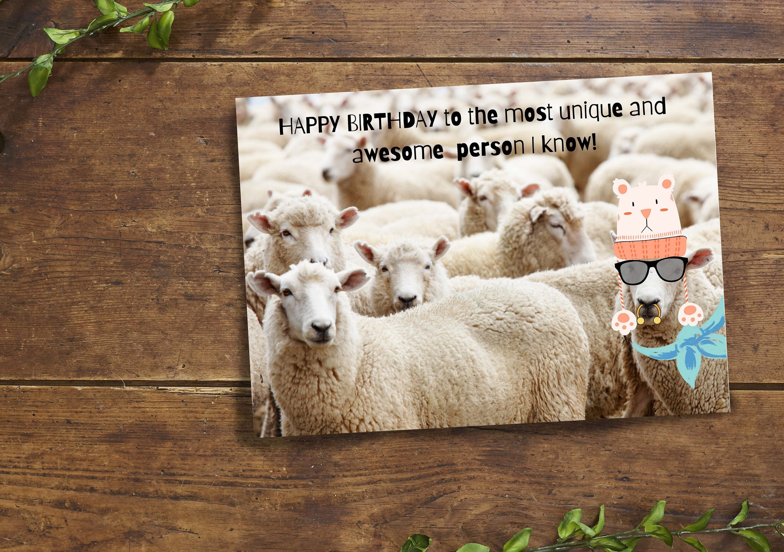 Funny Sheep Unique Individual Birthday Card for That - Etsy