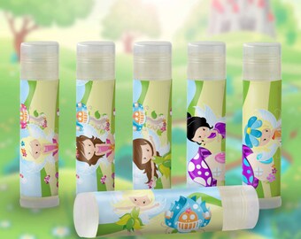 Fairy Party Favors Fairy Birthday Party,Fairytale Party, Fairy Garden Party Lip Balm Party Favors-Fairy Theme,Set of 6 Add your message